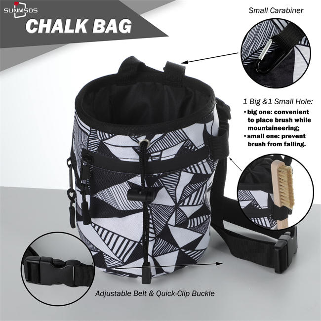 4 Chalk Bag + Refillable Chalk Ball + Liquid Chalk + Rock Climbing Brush, Chalk Bag for Rock Climbing, Bouldering, Weightlifting, Gym, Chalk Equipment Accessories, Multi